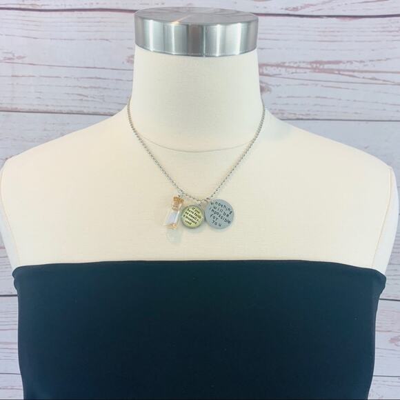 Charm necklace with bottle cork faith seeds saying - Picture 5 of 7